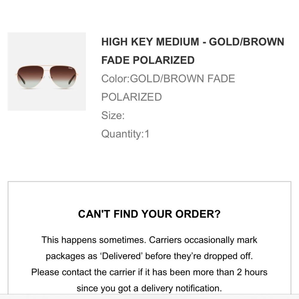 Quay High Fade Gold Sunglasses